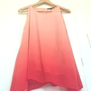 Peach ombré blouse